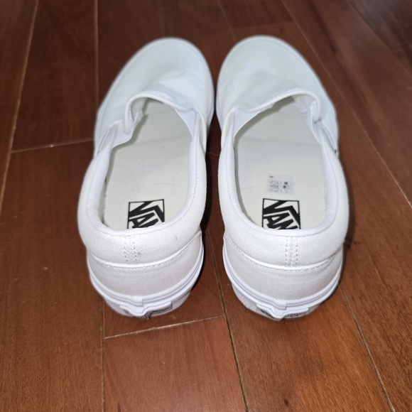 Vans Classic Slip-On Canvas Sneakers in White - Water Stained - Picture 3 of 9